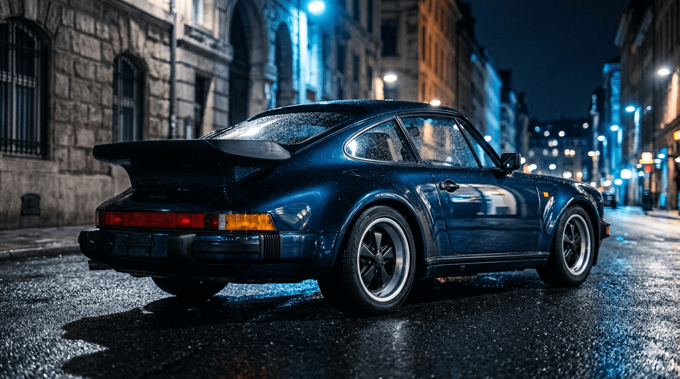 Porsche 911 Turbo 1975, el primer 911 turboalimentado de serie, con su icónico alerón de ballena